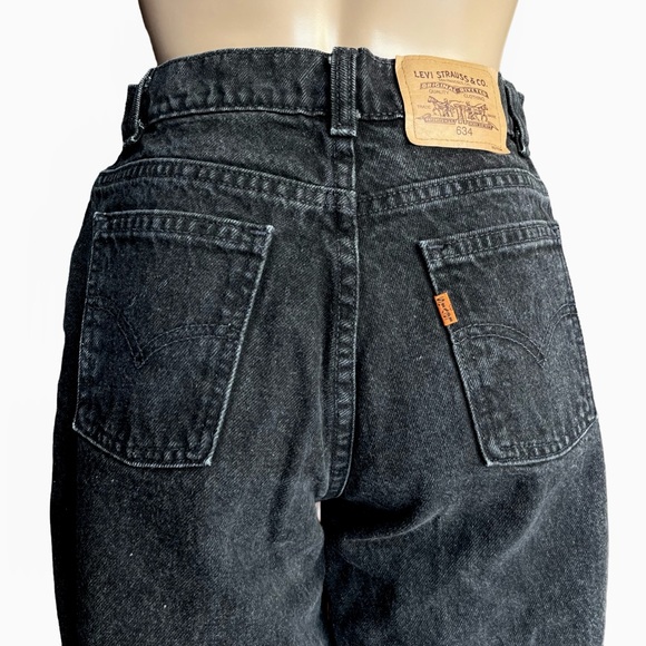 Vintage Levi’s 634 High Rise Black Jeans Made in Canada | 90s | 26 x 31.5 - Picture 5 of 8